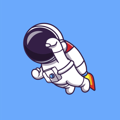 Astronaut met JetPack - Illustratie