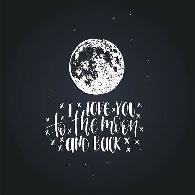 Quote ''I love you to the moon & back'' 