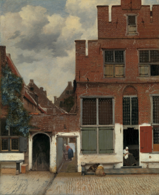 Gezicht op huizen in Delft, bekend als ‘Het straatje’, Johannes Vermeer, ca. 1658