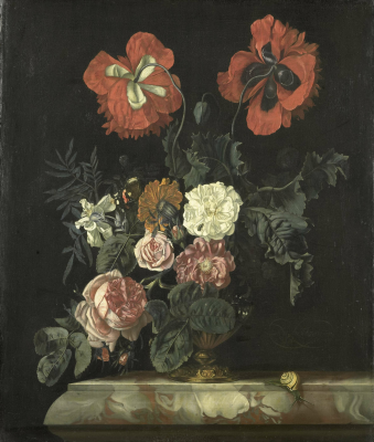 Stilleven met bloemen, Nicolaes Lachtropius, 1667